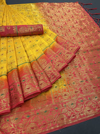 iZibra Women's  Kanchipuram Silk Sarees With Blouse Piece