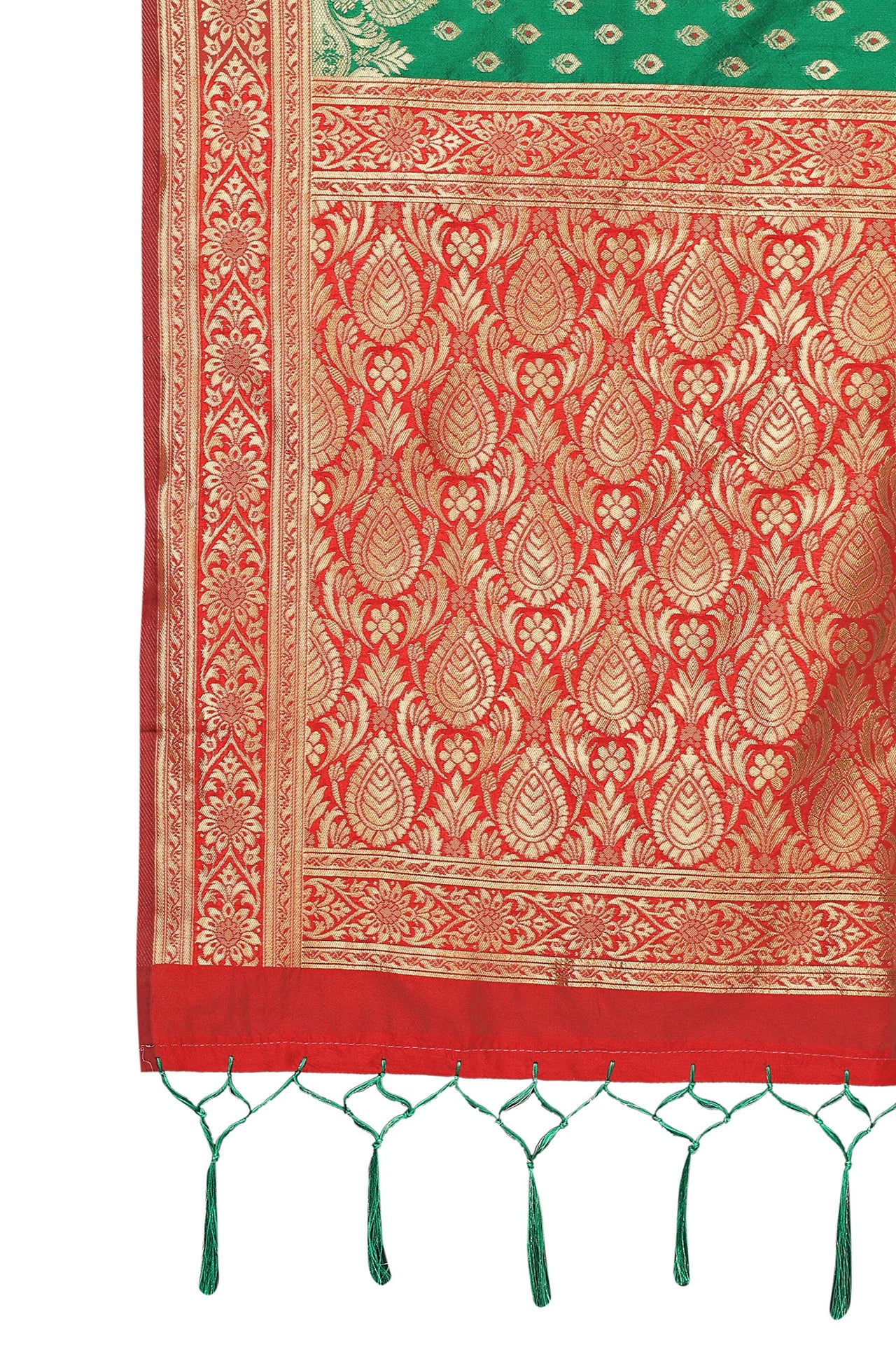 AKHILAM Women's  Banarasi silk woven Design Saree with Unstitched Blouse Piece(GNG220_QL_Parent)
