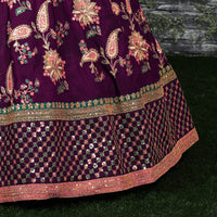 Zeel Clothing Women's  Silk Semi-Stitched Lehenga Choli (7034-Wedding-Bridal-Latest-New; Free)