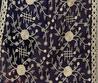 AKSHAR LLC Miss India Women's  Chiffon Dupatta With Karachi Embroidery Work