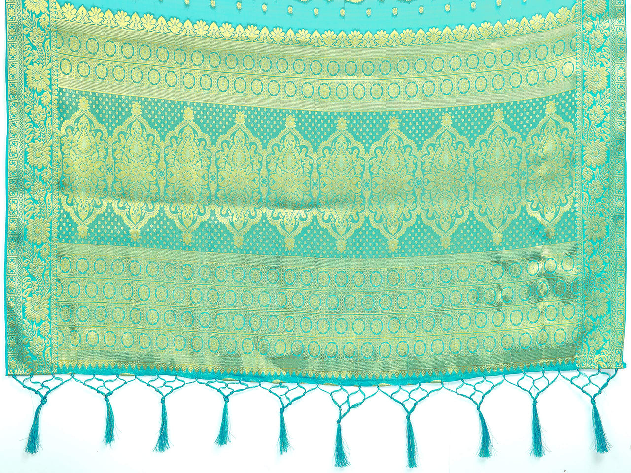 Vardha Women's  Chiffon Silk Saree with Unstitched Blouse Piece - Zari Woven Work Sarees for Wedding