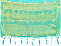 Vardha Women's  Chiffon Silk Saree with Unstitched Blouse Piece - Zari Woven Work Sarees for Wedding