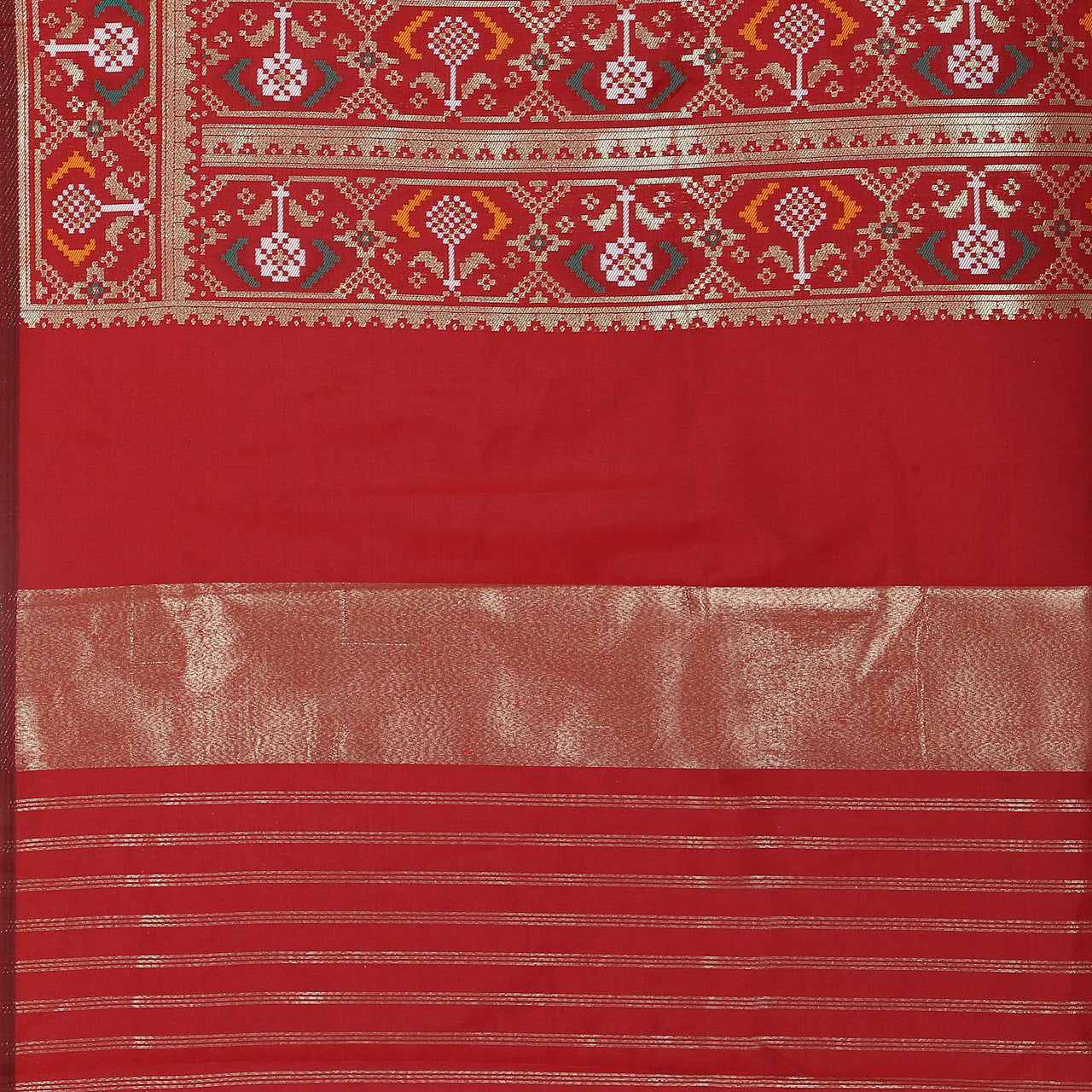 KAPAAHA Women's  Woven Silk Blend Patola Dupatta/Chunni Enough