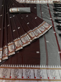 Regolith Designer Sarees for women banarasi silk saree with fancy saree Un-stitched blouse Pieces