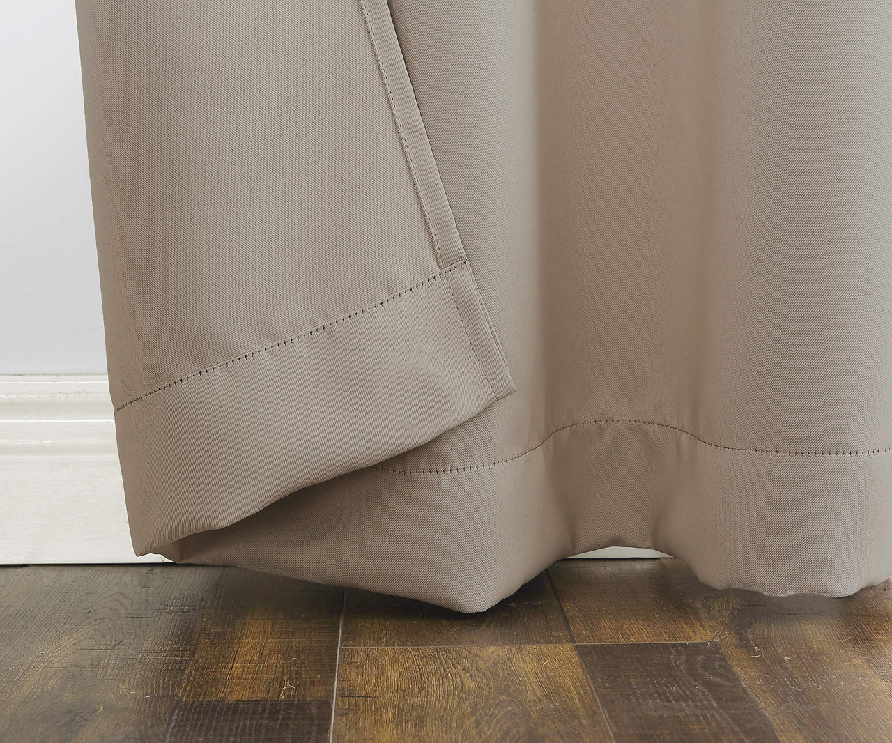 Sun Zero Easton Energy Saving Blackout Grommet Curtain Panel, 40" x 108", Stone 40" x 108"