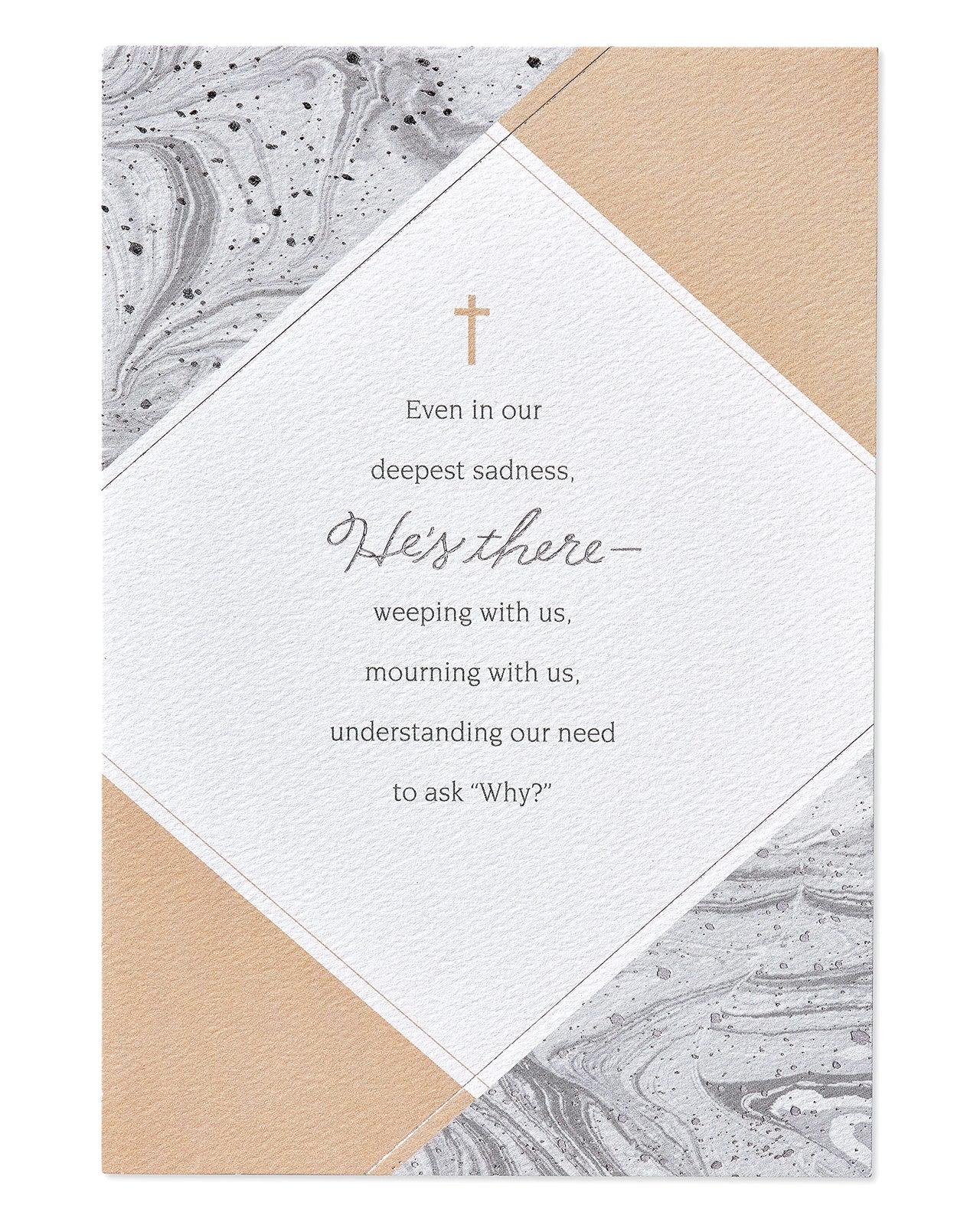 American Greetings Religious Sympathy Card (He's  There) He's  There