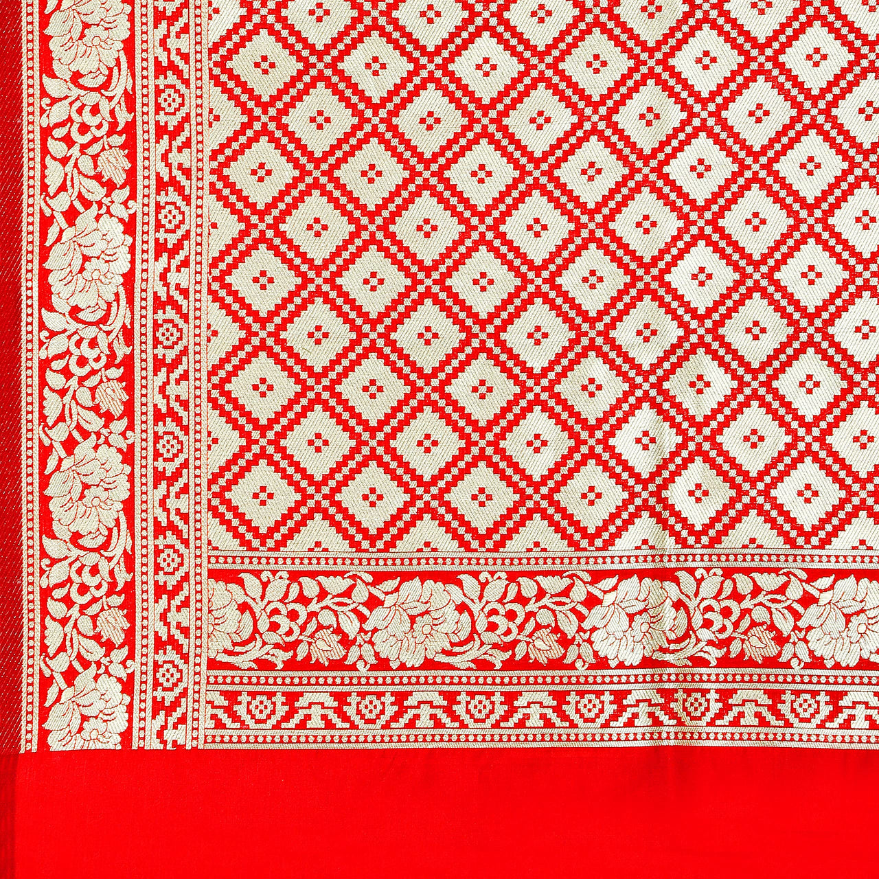 Kapaaha Women's  Woven Silk Blend Banarasi Zari Dupatta/Chunni, Width 45 Inch, Length 2.5 Meter