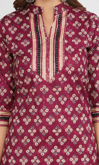 Ratan Women’s Cotton Readymade Salwar Suit Set. Printed Kurti Palazzo Set Latest