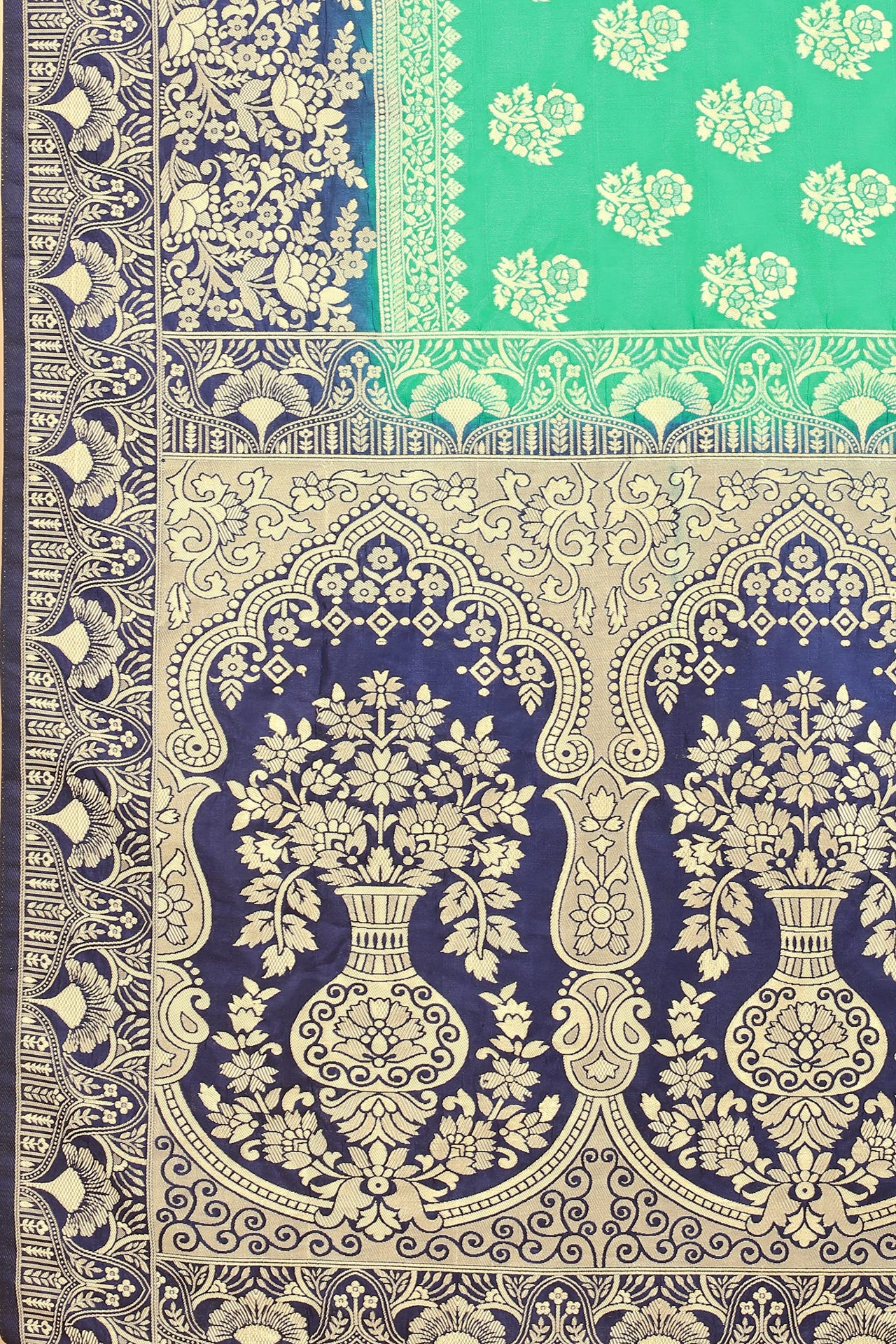 SATYAM WEAVES Women's  Banarasi Cotton Silk Saree With Blouse Piece