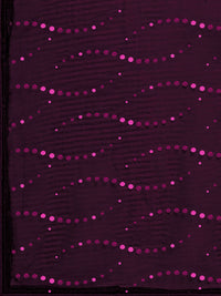 Amrutam Fab Women's  Embellished Net Pink Saree with unstitched Sequences velvet Blouse Piece