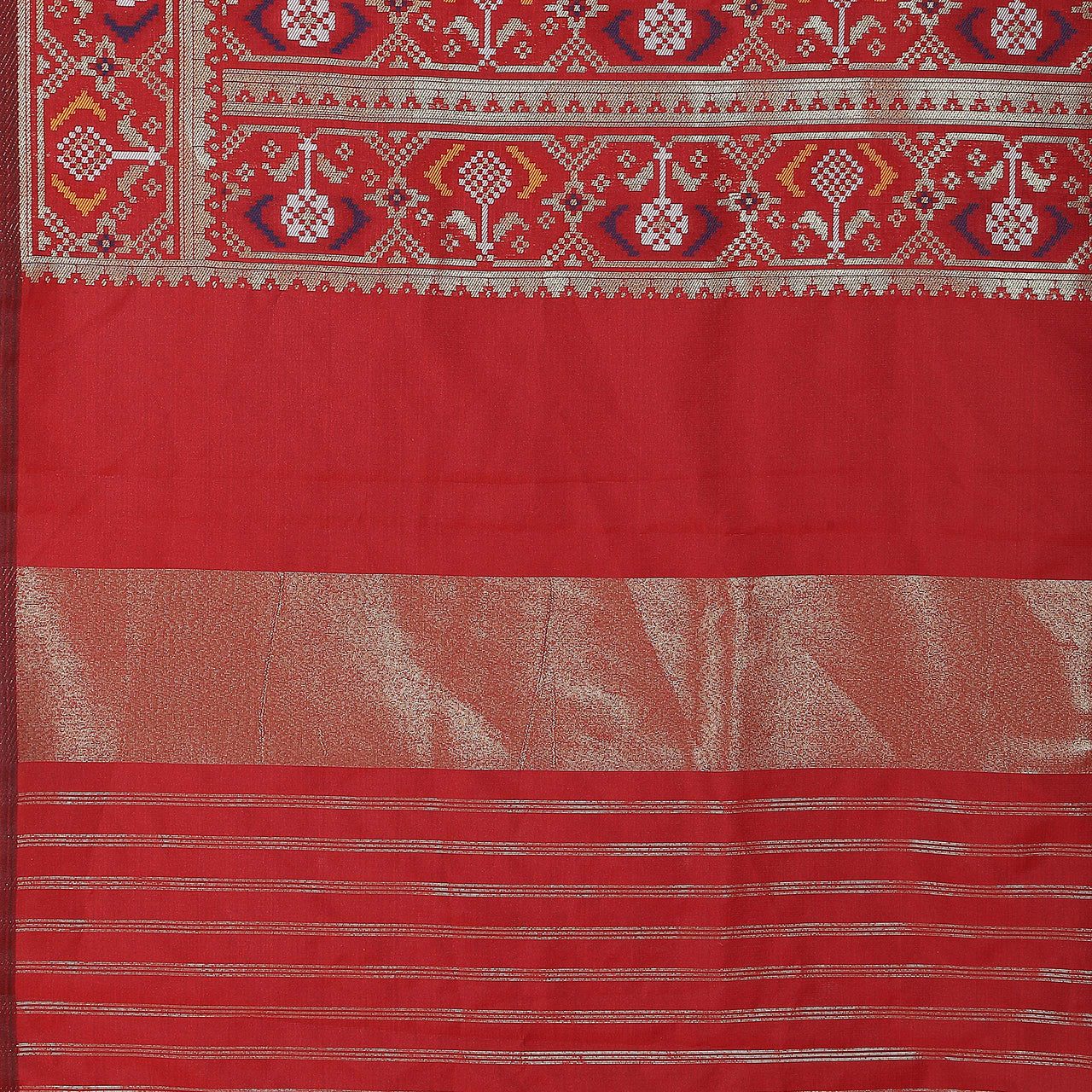 KAPAAHA Women's  Woven Silk Blend Patola Dupatta/Chunni Enough