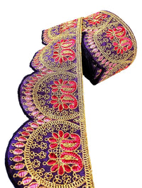 CARTZEYE Embroidery Heavy Work Trim Lace Border for Saree, Kurti, Dresses, Bandhani, Lehenga, Decorative Ribbon