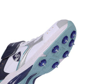 SG ARMOUR SPIKE Cricket Shoes : Unlock Peak Performance With Biomechanically Engineered Design And Advanced Stability (WHITE/NAVY/TEAL)