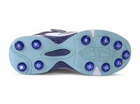 SG ARMOUR SPIKE Cricket Shoes : Unlock Peak Performance With Biomechanically Engineered Design And Advanced Stability (WHITE/NAVY/TEAL)