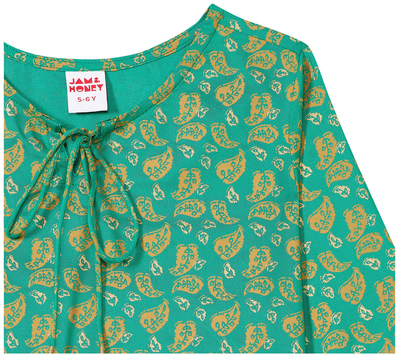 Amazon Brand - Jam & Honey Girl's  Cotton Regular Short Kurti PEACH 2 2 Years-3 Years