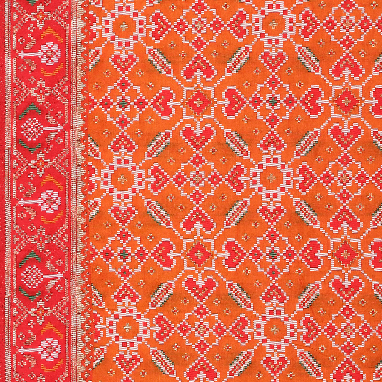 KAPAAHA Women's  Woven Silk Blend Patola Dupatta/Chunni