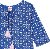 Amazon Brand - Jam & Honey Girl's  Cotton Regular Short Kurti PEACH 2 2 Years-3 Years