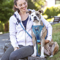 Kurgo Dog Harness | Pet Walking Harness | No Pull Harness Front Clip Feature for Training Included | Car Seat Belt | Tru-Fit Quick Release Style | Small | Blue