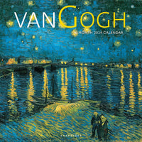 Graphique 2024 Van Gogh Wall Calendar | 12” x 12” | Thick Paper | Home & Office Organizer | Large Monthly Grid | 3 Languages & Marked Holidays | 4 Month Preview Page for 2025