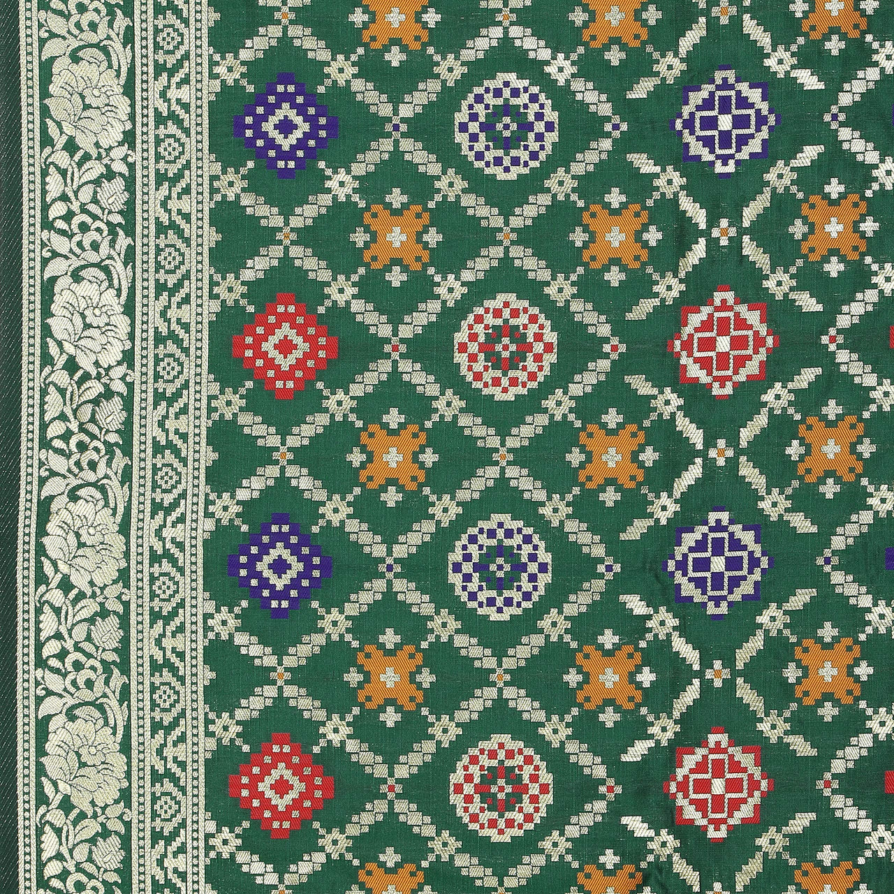 Kapaaha Women's  Woven Silk Blend Banarasi Zari Dupatta/Chunni, Width 45 Inch, Length 2.5 Meter