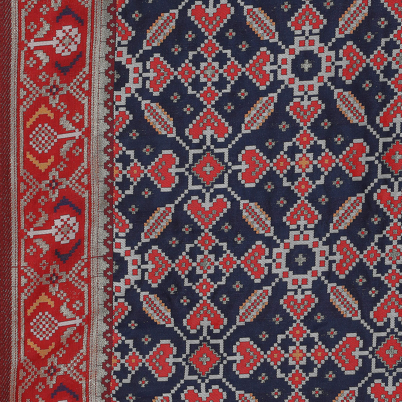 KAPAAHA Women's  Woven Silk Blend Patola Dupatta/Chunni Enough