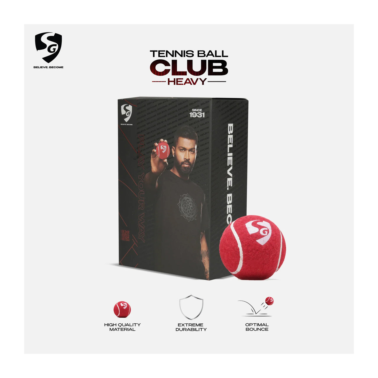 SG CLUB Heavy Cricket Balls (PACK OF 6)
