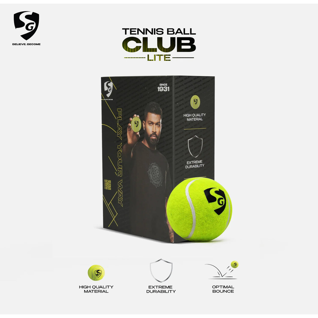 SG CLUB Lite Cricket Balls (Pack Of 6)