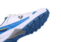 SG CLUB 6.0 Cricket Shoe: Classic White With Royal Blue And Lime Accents For Style And Performance