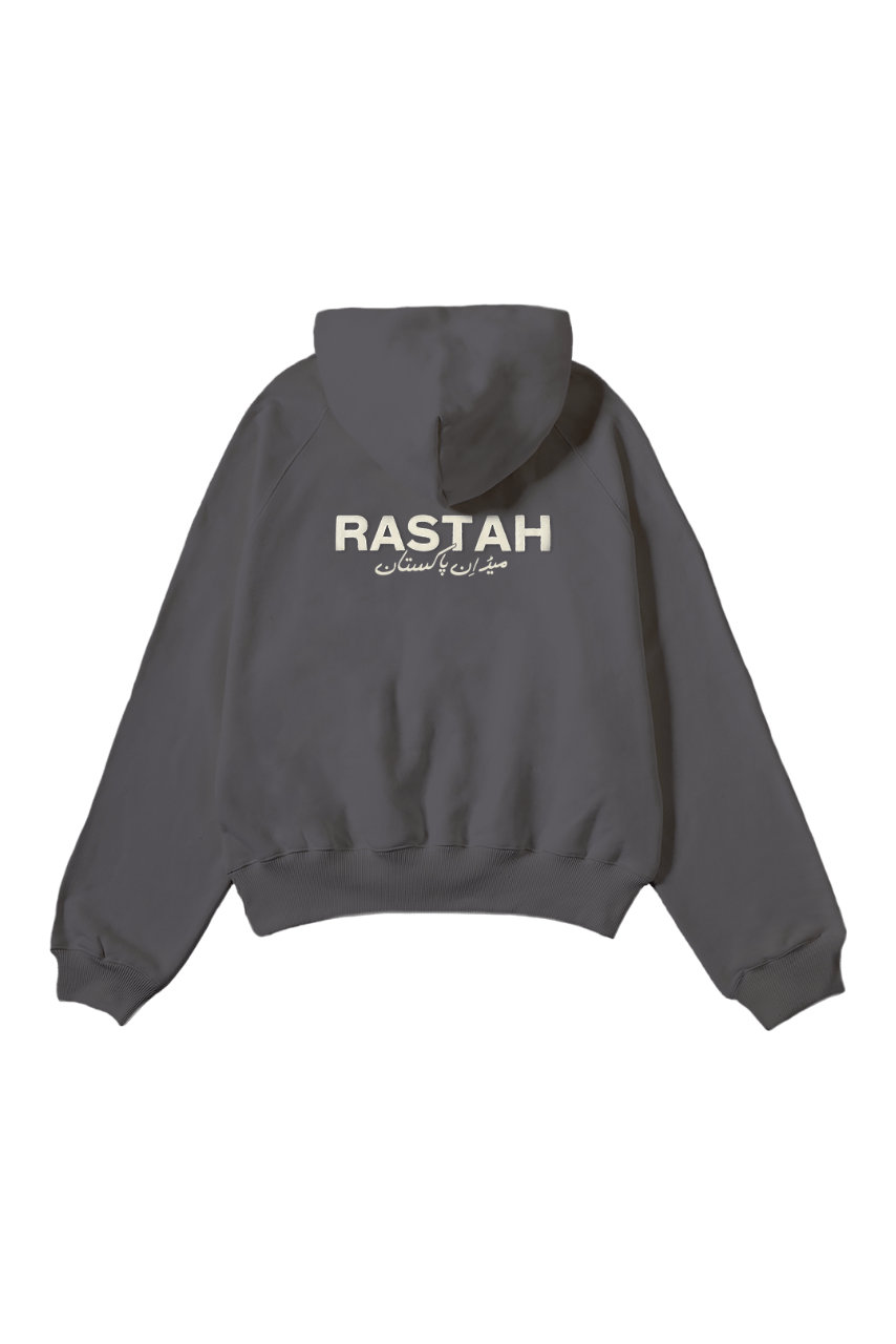 Raastah - Grey Made In Pak Hoodie - Charcoal