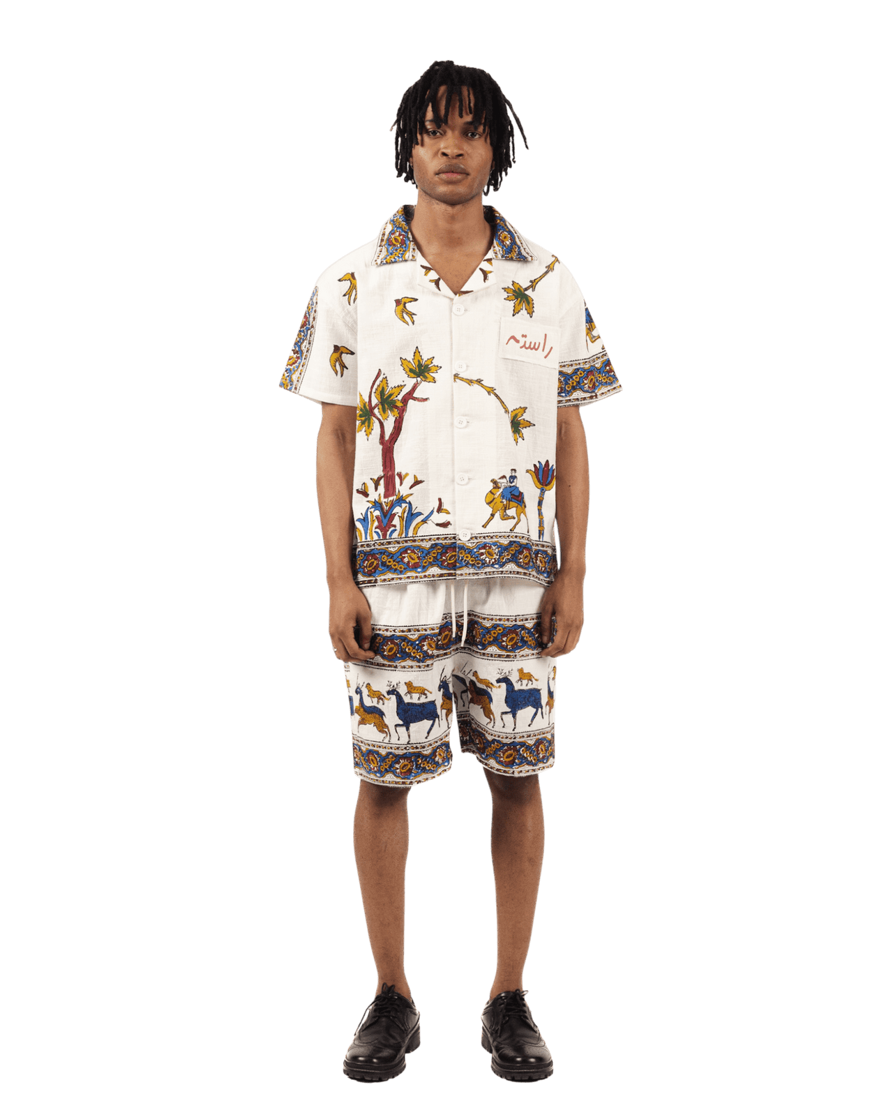 Raastah - "desert Bloom" Block Print Button Down