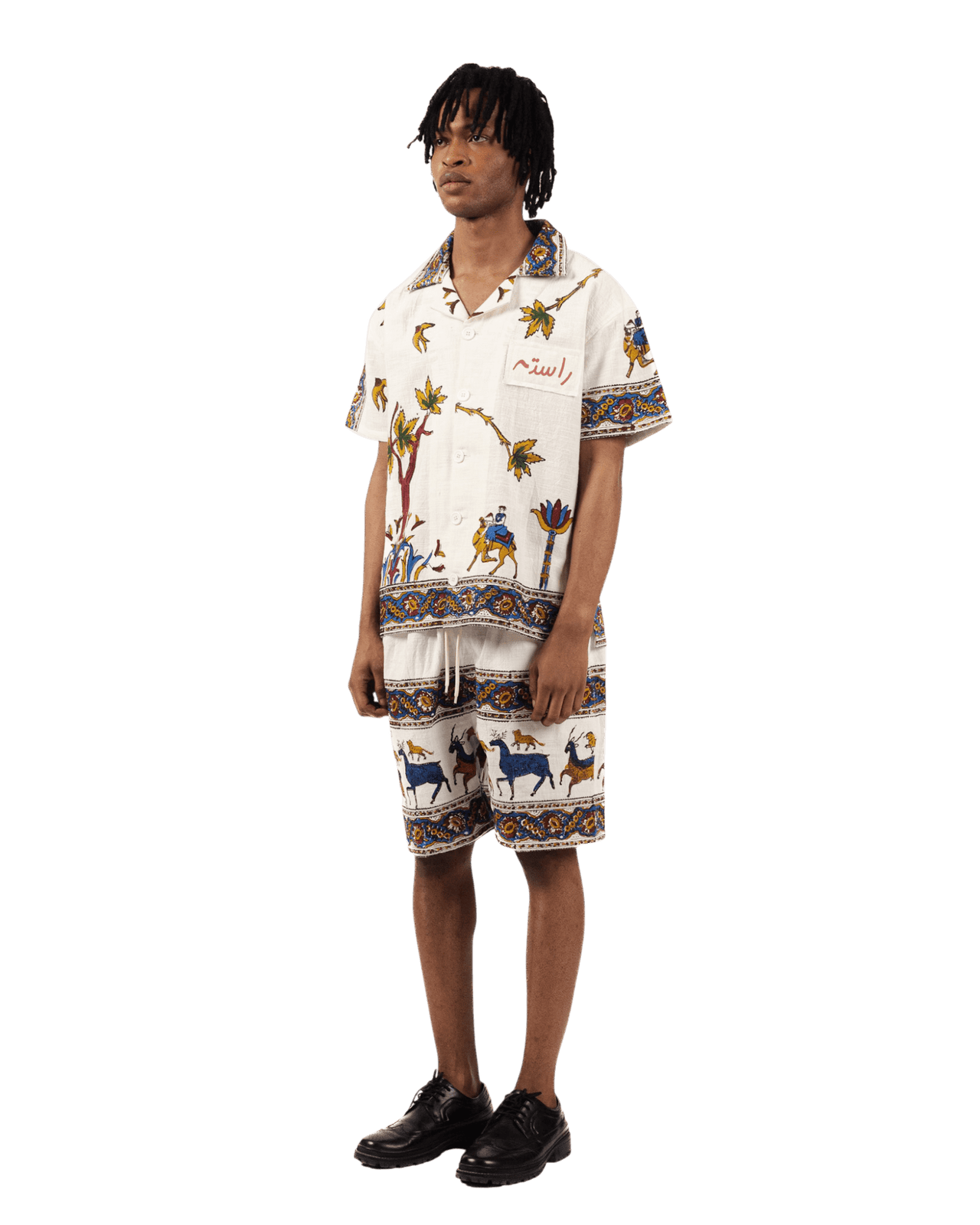 Raastah - "desert Bloom" Block Print Button Down