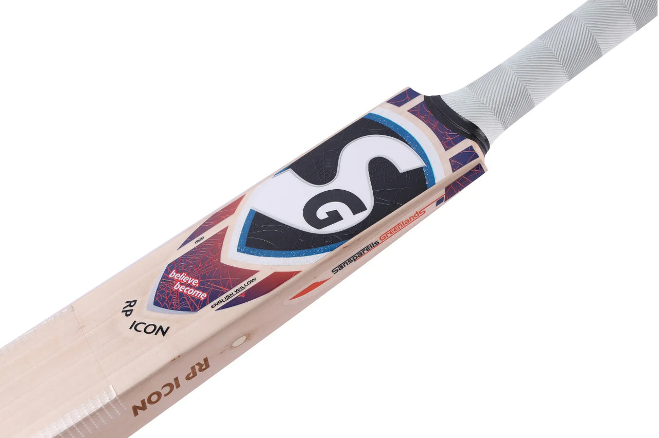SG RP Icon English Willow Cricket Bat (Rishabh Pant Series), Short Handle