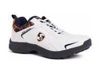 SG Savage Stud Shoe: Dynamic Navy Blue & Vibrant Orange Cricket Footwear