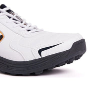 SG Savage Stud Shoe: Dynamic Navy Blue & Vibrant Orange Cricket Footwear