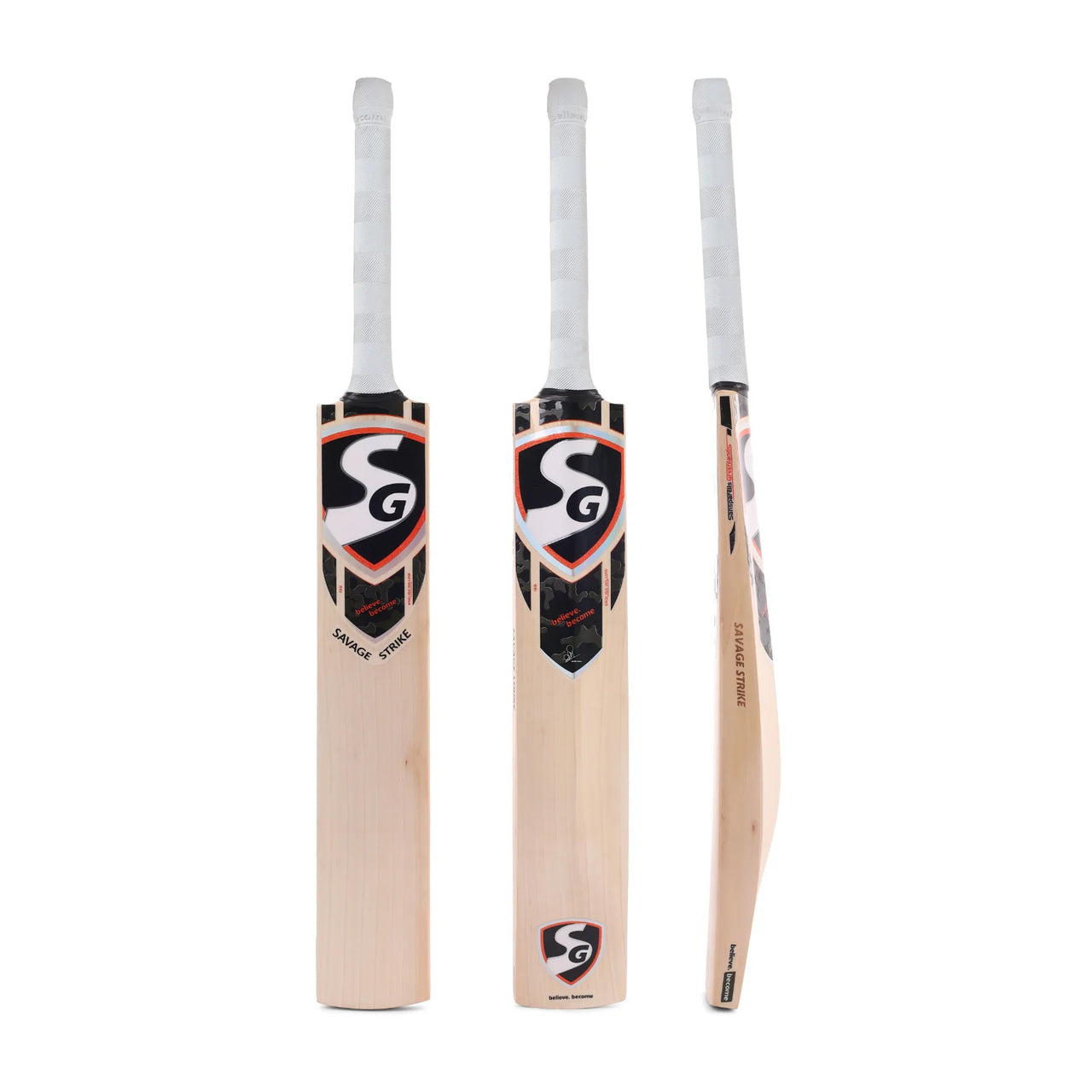 SG Savage Strike English Willow Cricket Bat (Hardik Pandya Series) , Short handle