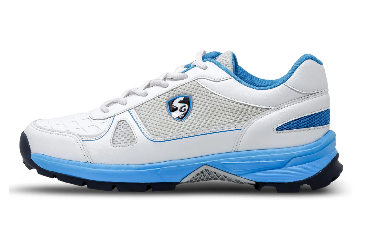 SG SCORER 6.0 Cricket Shoe Design For Performance On The Field - White/Aqua/Black
