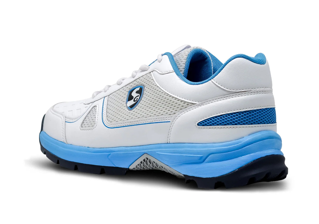 SG SCORER 6.0 Cricket Shoe Design For Performance On The Field - White/Aqua/Black