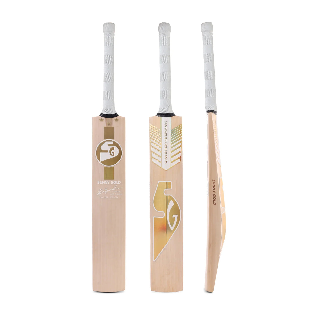 SG Sunny Gold® Finest English Willow Grade 2 Cricket Bat (Leather Ball), Full Size