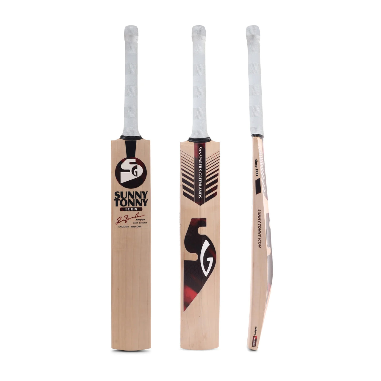 SG Sunny Tonny Icon English Willow Cricket Bat, Short Handle