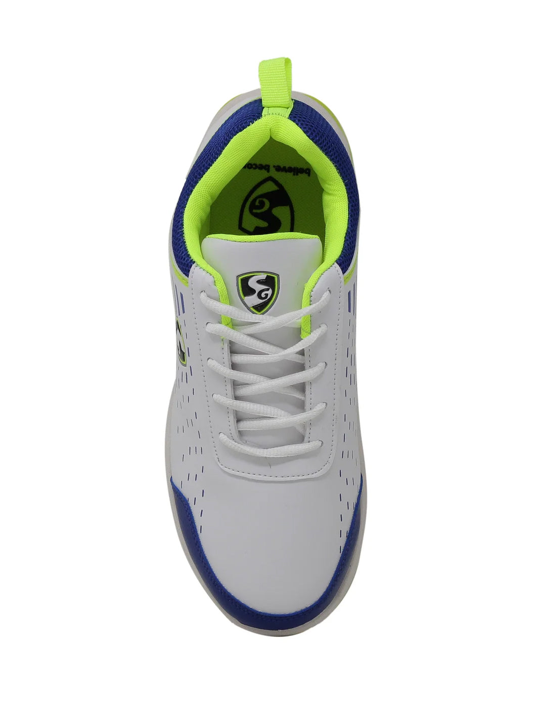 SG YORKER White/Royal Blue/Lime Sports Shoes: Elevate Your Style With Trendy Comfort