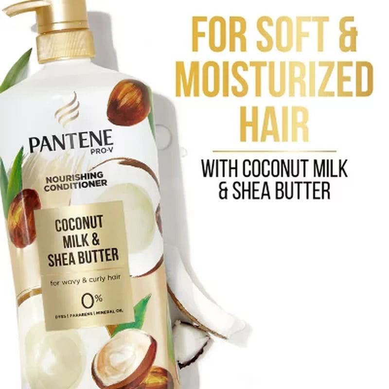 Pantene Pro-V Nourishing Coconut Milk and Shea Butter Conditioner, 38.2 Fl. Oz.