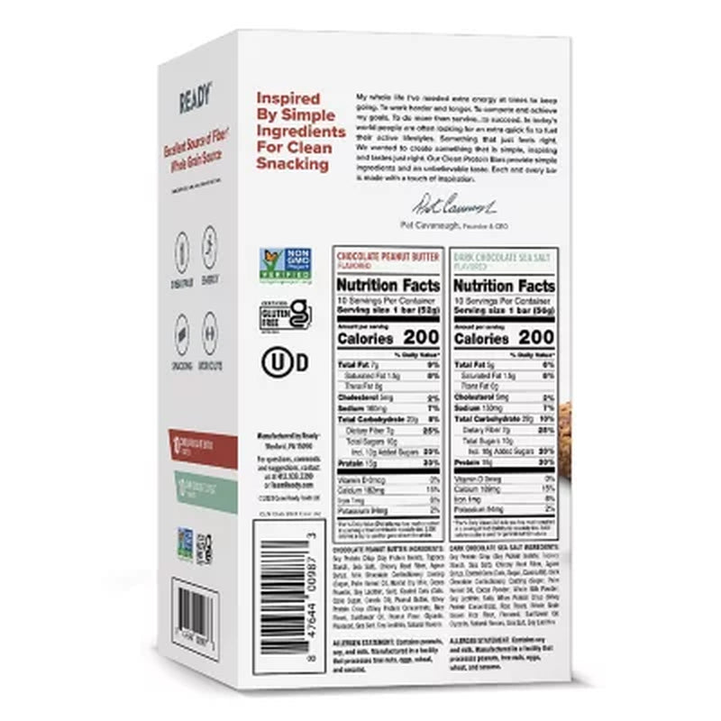 Ready Protein Bar, Variety Pack, 20 Ct.