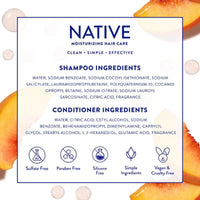 Native Sweet Peach & Nectar Shampoo & Conditioner, 34 Fl. Oz., 2Pk.