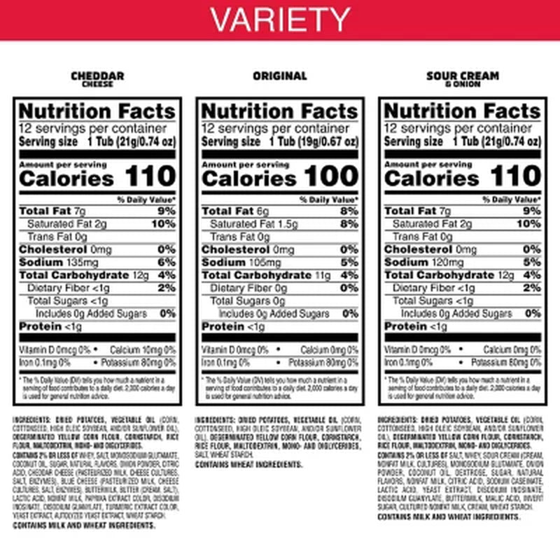 Pringles Snack Stacks Variety Pack Chips, 0.67 Oz., 36 Ct.