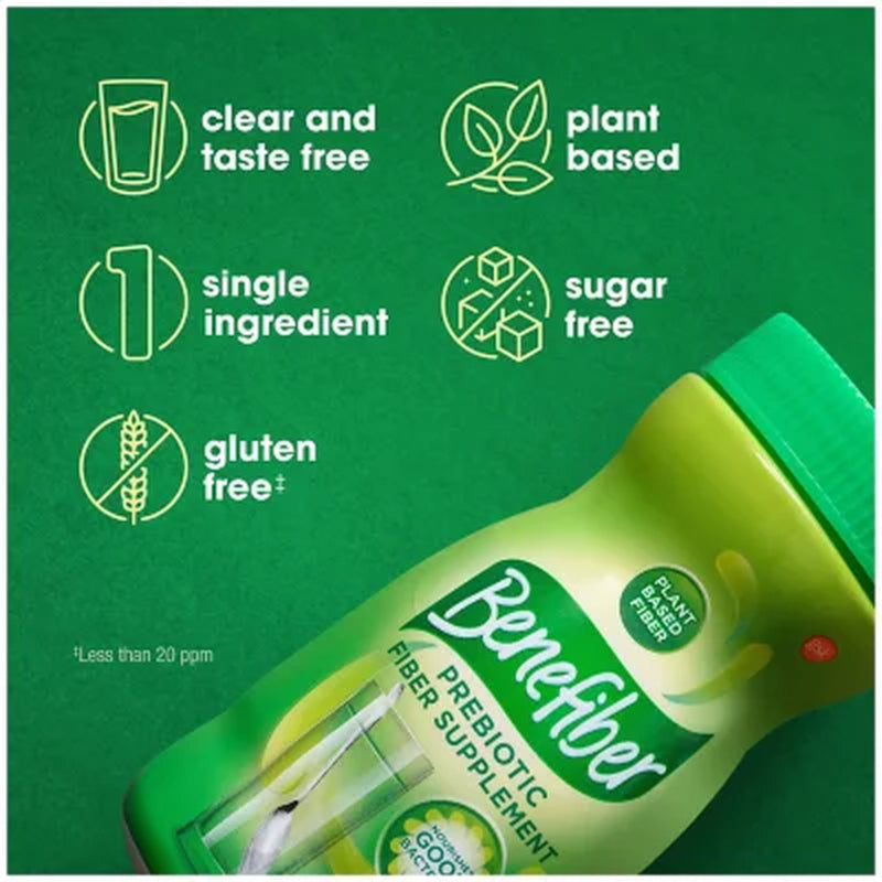 Benefiber Daily Prebiotic Fiber Supplement Powder, Unflavored, 28.9 Oz.