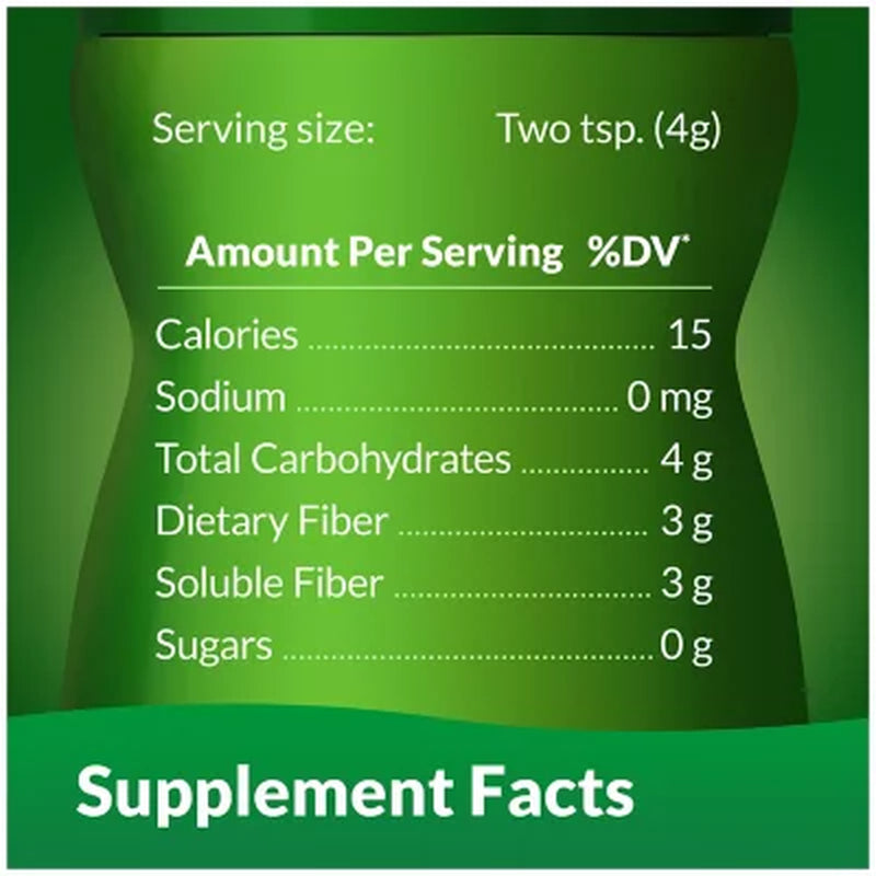 Benefiber Daily Prebiotic Fiber Supplement Powder, Unflavored, 28.9 Oz.