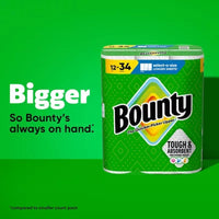 Bounty Select-A-Size 2-Ply Paper Towels, 12 Rolls, 119 Sheets/Roll
