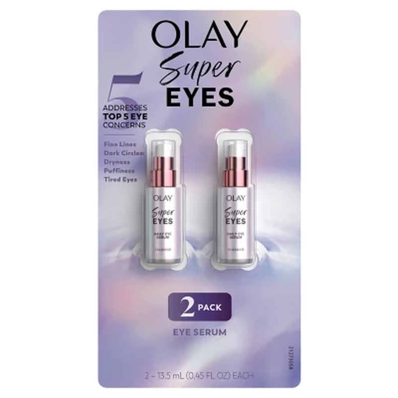 Olay Super Eyes, Daily Eye Serum, 0.45 Fl. Oz., 2Pk.