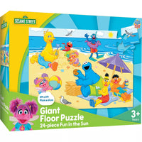 Masterpieces Sesame Street - Fun in the Sun 24 Piece Floor Jigsaw Puzzle for Kids.