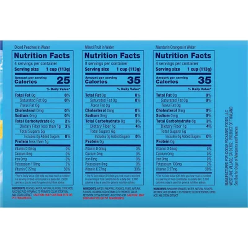 Dole No Sugar Added Mixed Fruit Variety Pack, 4 Oz., 16 Pk.